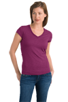 District Threads® - Junior Ladies Slub V-Neck Tee DT240