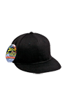 Flat Bill Fitted Black Hat